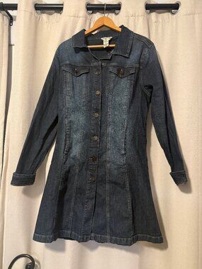 Indigo Rein Longline Denim Jacket Dress – Size XL